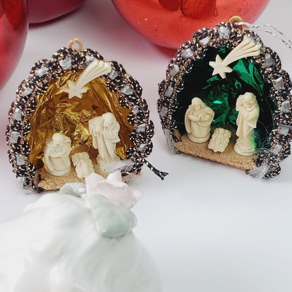 Lot of 53 Vintage Christmas Holiday Ornaments Beautiful Handmade & Store Bought - Picture 7 of 12